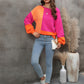 Color Block Round Neck Sweater