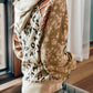 Leopard Drawstring Hooded Sweater