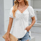 Eyelet Drawstring Short Sleeve T-Shirt