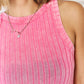 Zenana Ribbed Washed Round Neck Tank