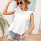 Lace Detail Round Neck Peplum T-Shirt