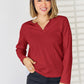 Notched Long Sleeve T-Shirt