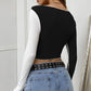 Exposed Seam Color Block Long Sleeve T-Shirt