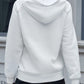 Contrast Stitching Drawstring Raglan Sleeve Hoodie