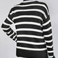 Striped Turtleneck Long Sleeve Sweater