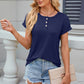 Round Neck Rolled Short Sleeve T-Shirt