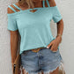 Double Spaghetti Straps Short Sleeve T-Shirt